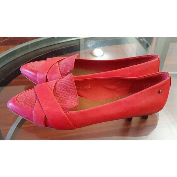 UGG ALEXA LEATHER EXOTIC CIGARETTE FLATS LOAFERS WOMENS SIZE 8 - Picture 7 of 10